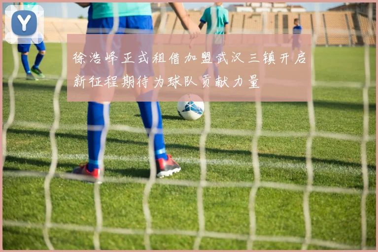 徐浩峰正式租借加盟武汉三镇开启新征程期待为球队贡献力量